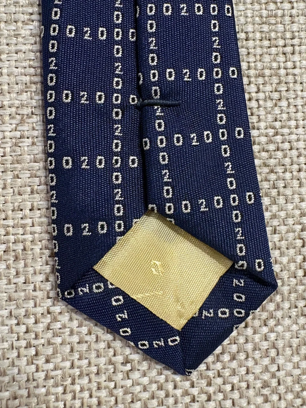 Vintage Carven Paris Y2K 2000 Silk Tie Navy French Designer 3.5”